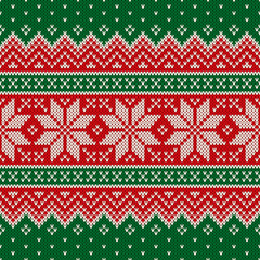 Traditional Christmas Knitting Wool Sweater Design. Wool Knit Texture Imitation. Scheme for Knitted Sweater Pattern Design or Cross Stitch Embroidery