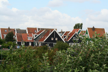 Fototapeta na wymiar typical neighbourhood of Marken