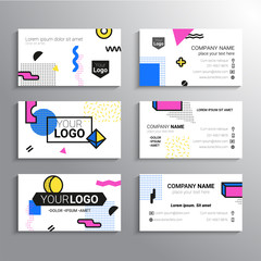 Set of business cards - vector template abstract background