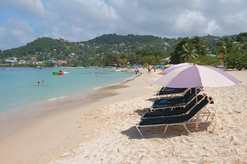 Fototapeta na wymiar Grand Anse Beach. St. George's, Grenada