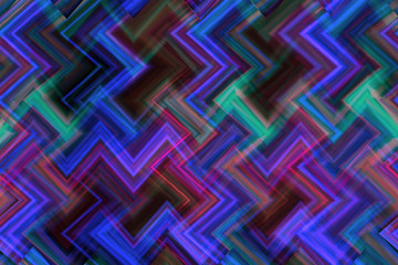 abstract background of multicolored iridescent zigzag lines