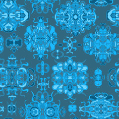 Seamless pattern with colorful abstract shape
