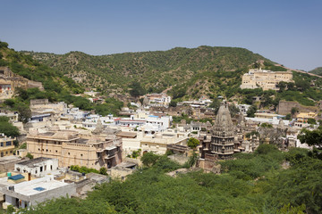 Fototapeta na wymiar View from Amber Fort near of Jaipur, Rajasthan, India