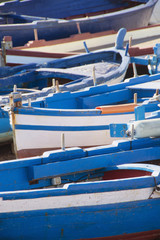 Fototapeta na wymiar boats at the port of Acitrezza in Sicily