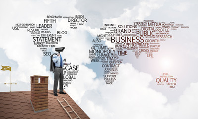 Concept of home security and privacy protection with camera head