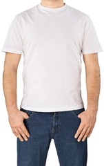 Closeup of a Man with White Shirt