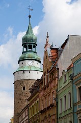 Fototapeta na wymiar Tower Baszta Wojanowska in the town Jelenia Gora (Hirschberg), Lower Silesia, Poland