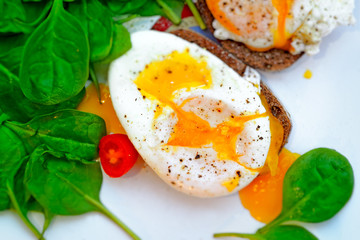 Delicious eggs Benedict