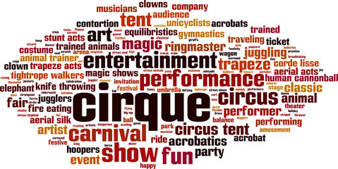 Cirque word cloud concept