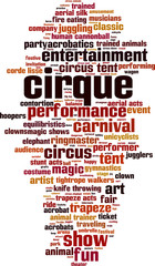 Obraz premium Cirque word cloud concept