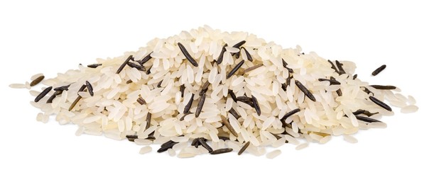 Pile of White and Wild Rice