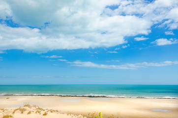 Buggy car at the white sandy beach