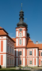 Fototapeta premium Baroque monastery Marianska Tynice near Kralovice, Western Bohemia, Czech Republic