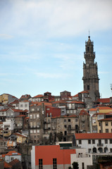 Fototapeta na wymiar Porto with clérigos tower