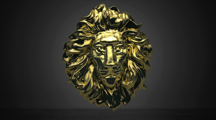 Testa stilizzata leone dorato