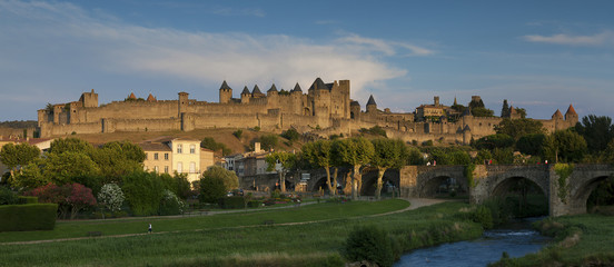 Fototapeta na wymiar Citadel of Carcassonne, Aude, France