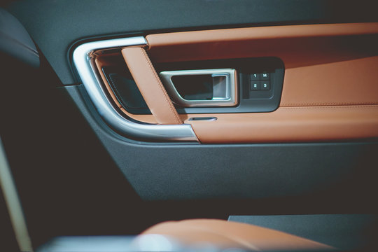 Modern luxury car close-up banner background. Concept of expensive, sports auto.