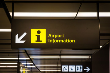 Airport information sign board icon