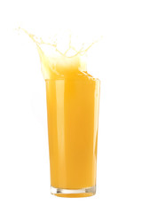 Fototapeta na wymiar orange juice cup splash