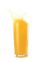 orange juice cup splash