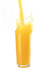 orange juice cup splash