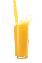 orange juice cup splash