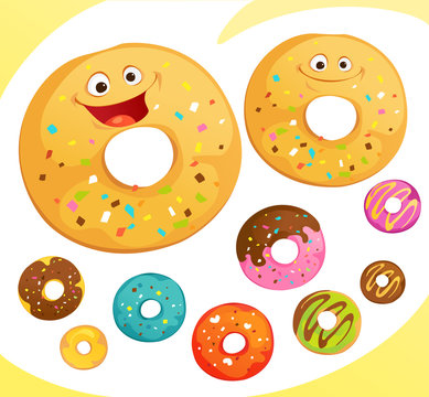 Colorful Donuts Set