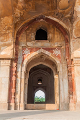 Detail of Tomb of Adham Khan in Mehrauli district of Delhi, India