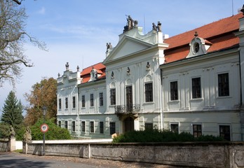 Castle  in town  Peruc, Central Bohemia, Czech republic, Europe