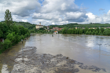 Fototapeta premium Hochwasser am Neckar