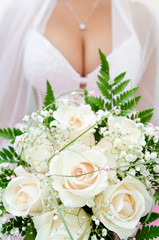 bride with bouquet