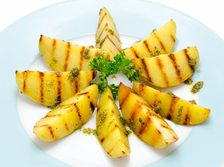 baked pototoes, closeup