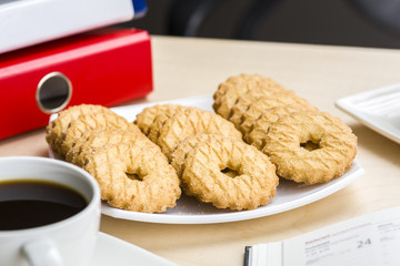 A break at work - time for something sweet.
