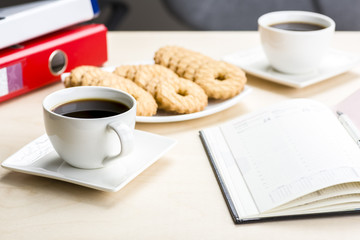 A break at work - time for something sweet.