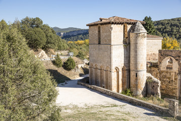 Fototapeta na wymiar San Pedro de Arlanza monastery in Hortiguela, province of Burgos, Spain