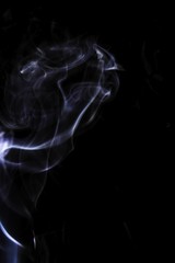 colored smoke on a black background