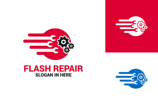 Flash Repair Logo Template Design