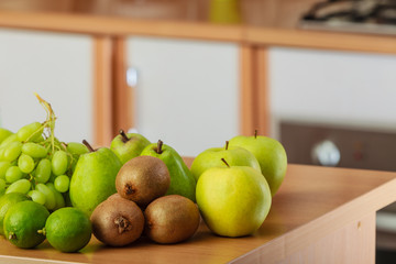 Apple, kiwi, lime and pear