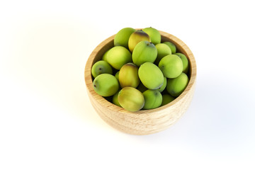 Lotus seeds put in a wooden cup