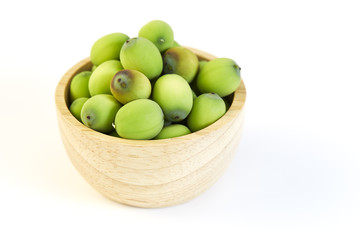 Lotus seeds put in a wooden cup