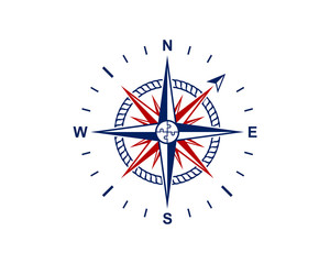 Find the Way with Classic Compass Symbol Logo Vector