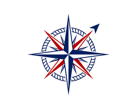 Find the Way with Classic Compass Symbol Logo Vector