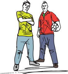 Footbal player illustration