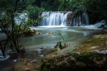 Obraz premium waterfall in the forest of thailand named tee lor su waterfall