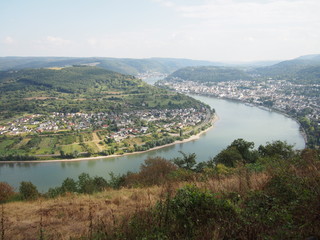 The landscape of Boppard town, Germany