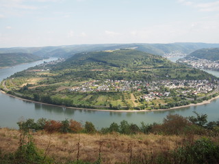 The landscape of Boppard town, Germany