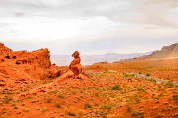 road through the Valley of fire