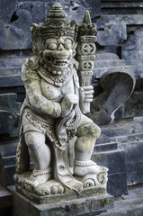 Fototapeta na wymiar traditional balinese hindu statues in bali temple indonesia