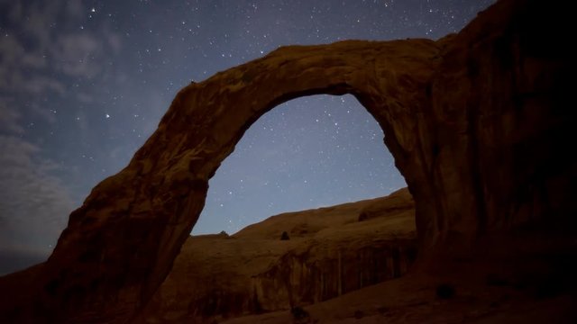 Corona Arch Starry Night Sky Timelapse Sequence