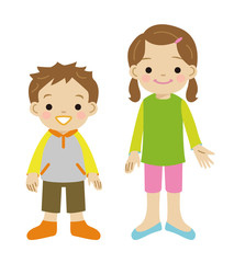 子供　姉　弟　仲良し